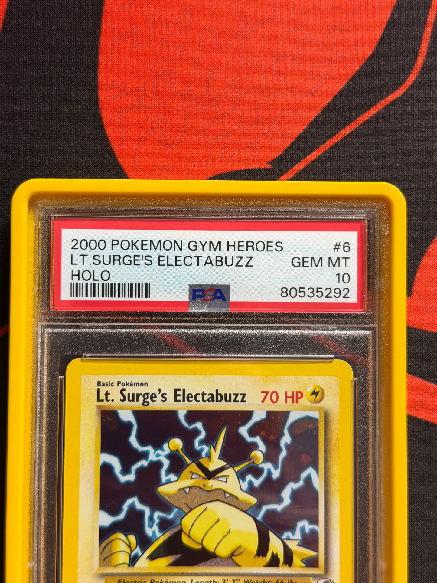 2000 Pokémon Gym Heroes LT Surge Electabuzz PSA 10