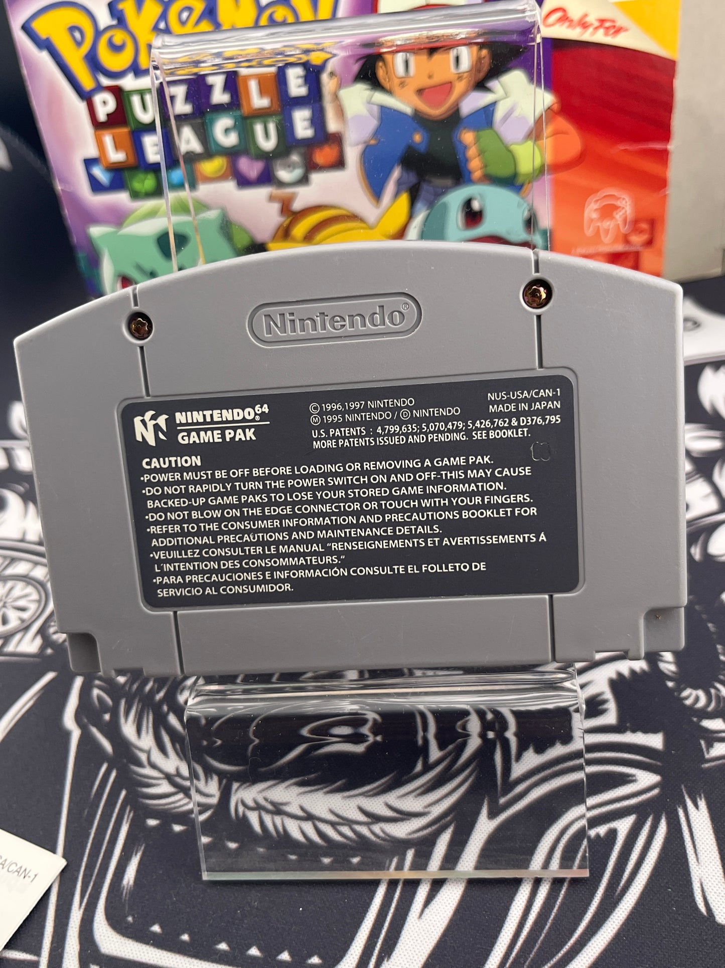 Pokémon Puzzle League N64 Box Cartridge + Insert - missing manual (Charity)