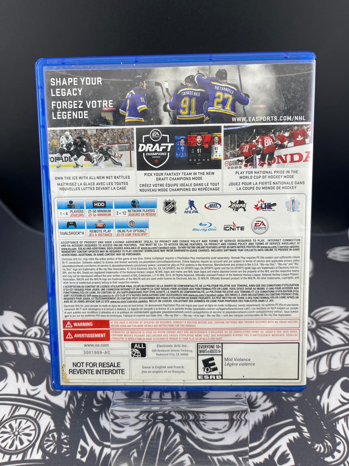 NHL 17 PS4 No Manual
