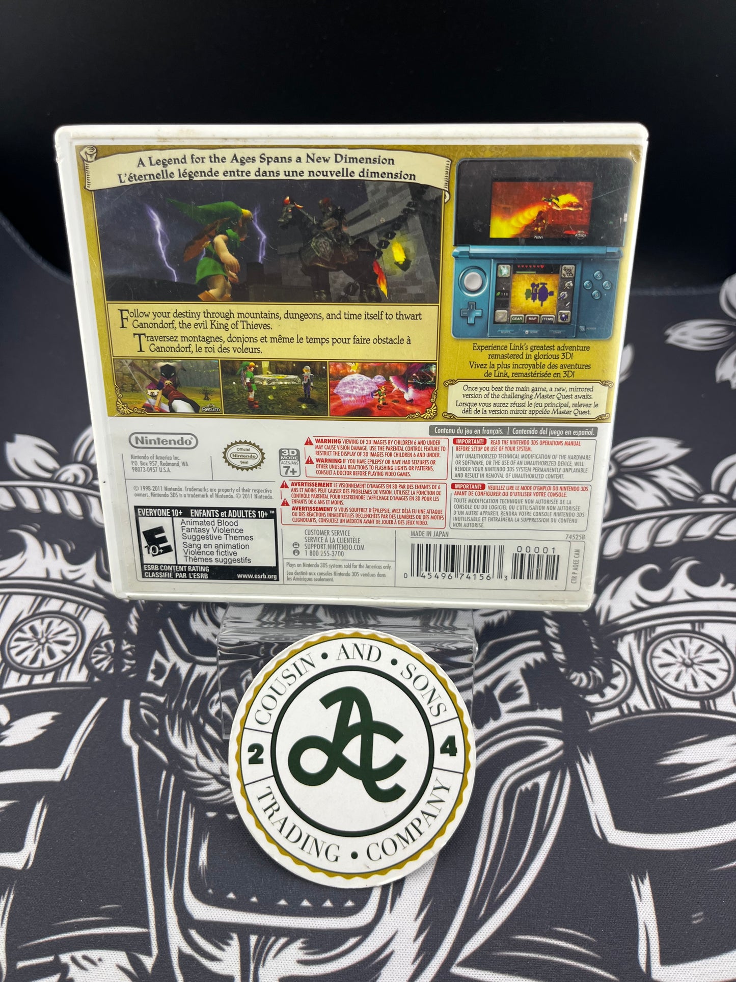 Zelda Ocarina of Time 3DS No Manual