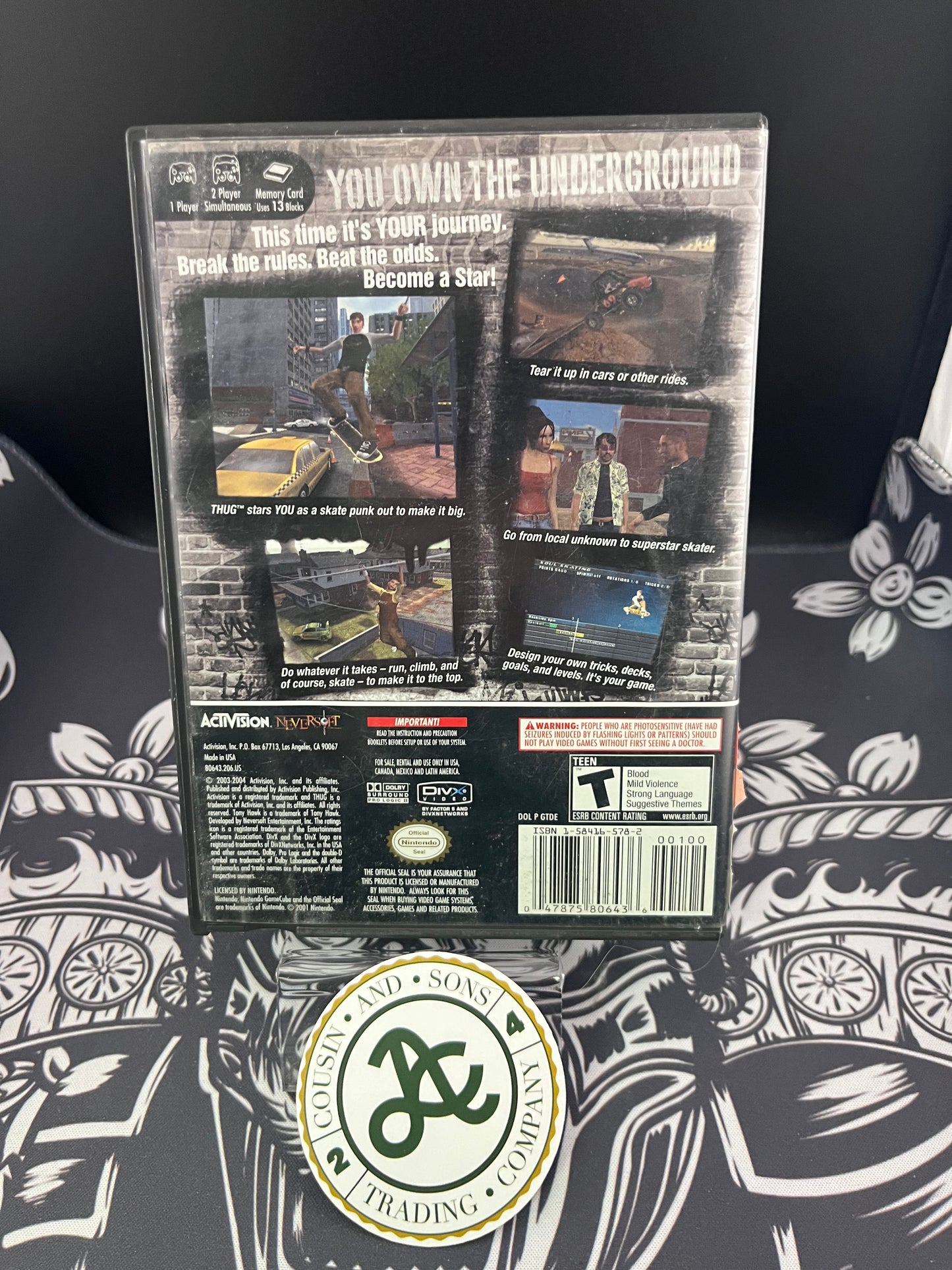 Tony Hawk Underground GameCube No Manual