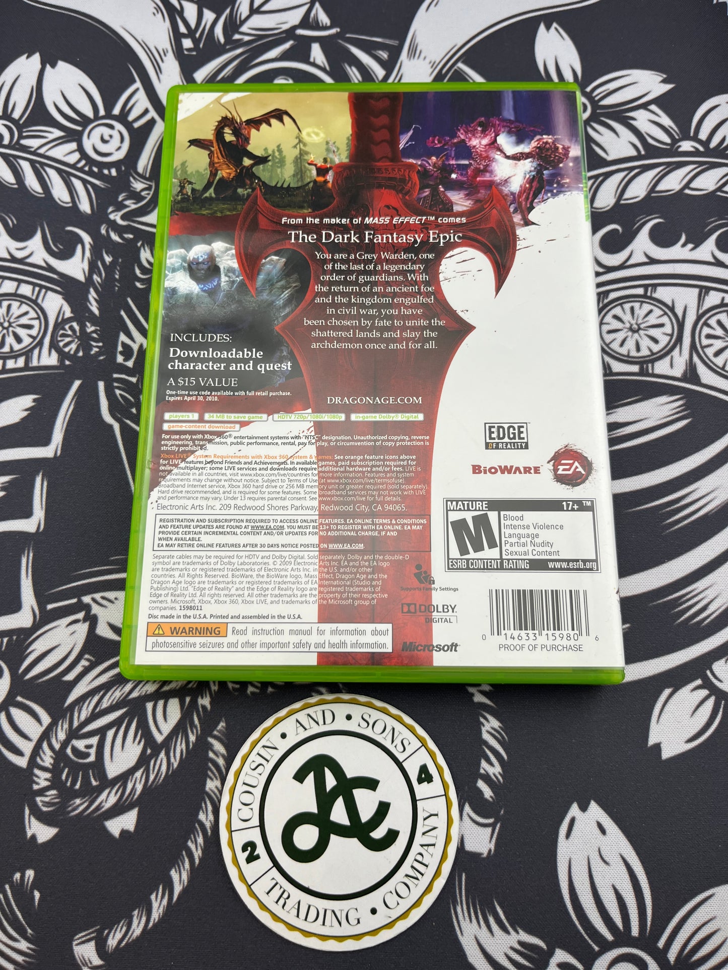 Dragon Age Origins Xbox 360 CIB