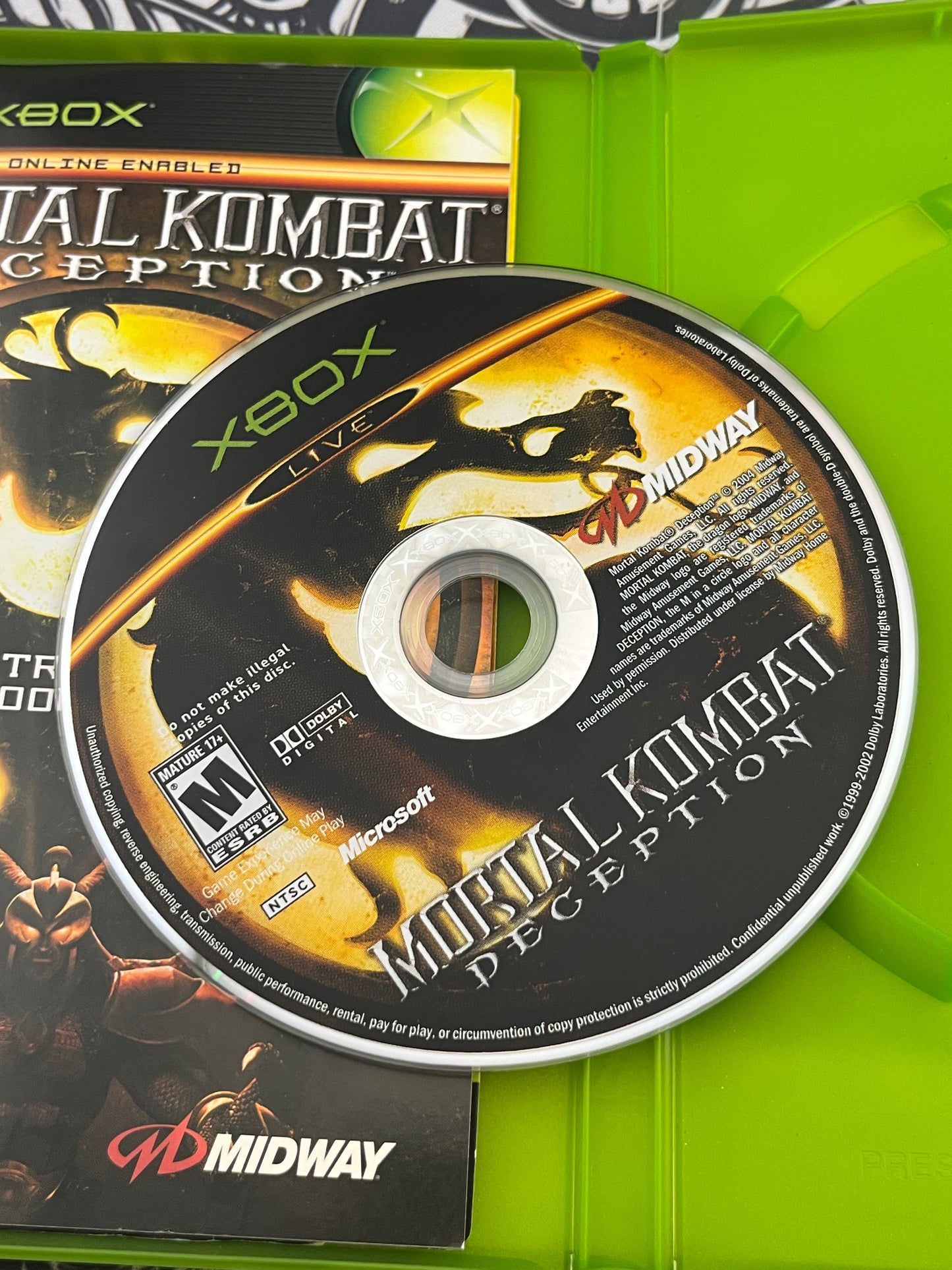Mortal Kombat deception Xbox CIB