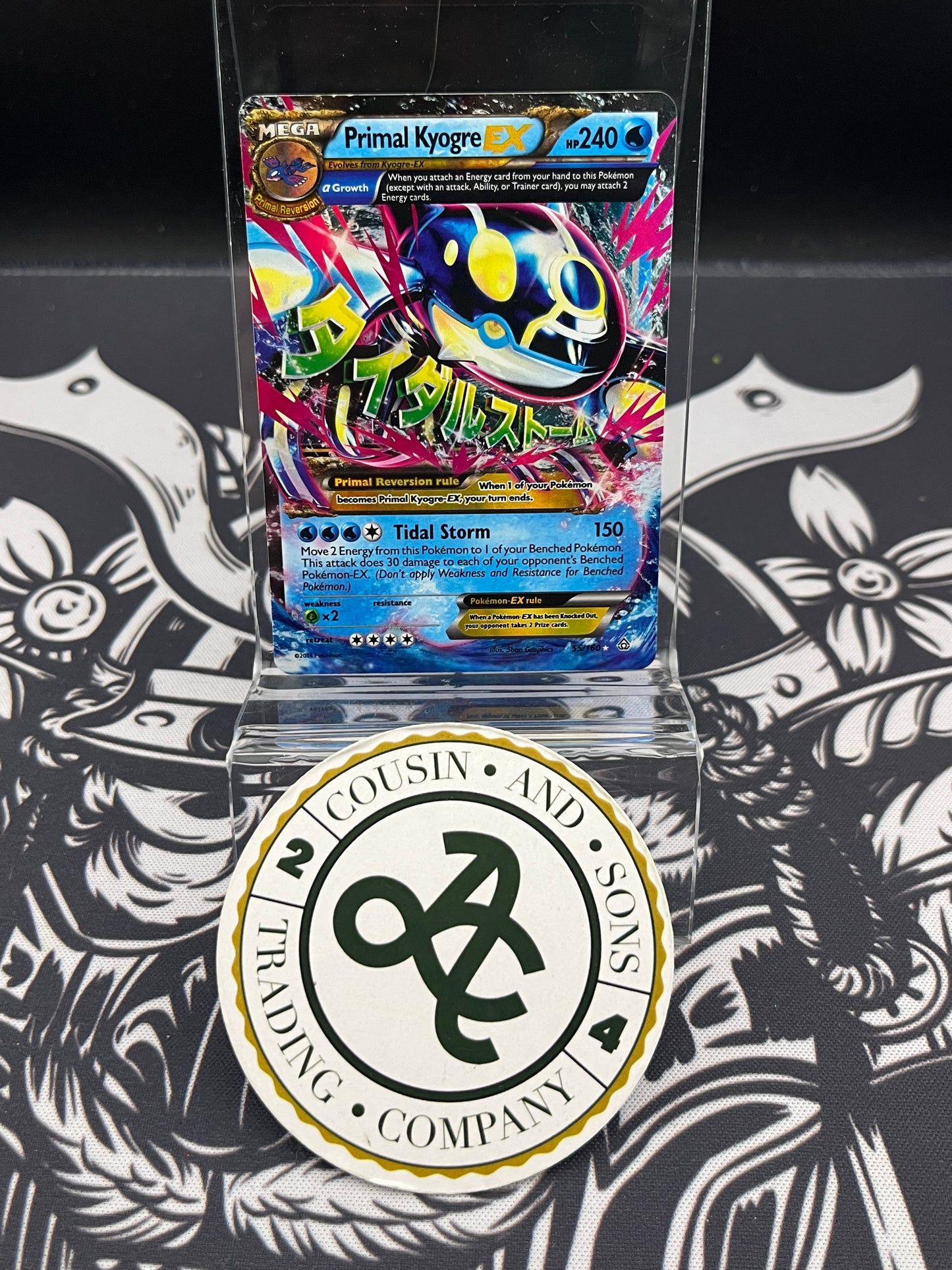 Pokemon Primal Kyogre EX 55/160 Primal Clash Ultra Rare Full Art Holo NM