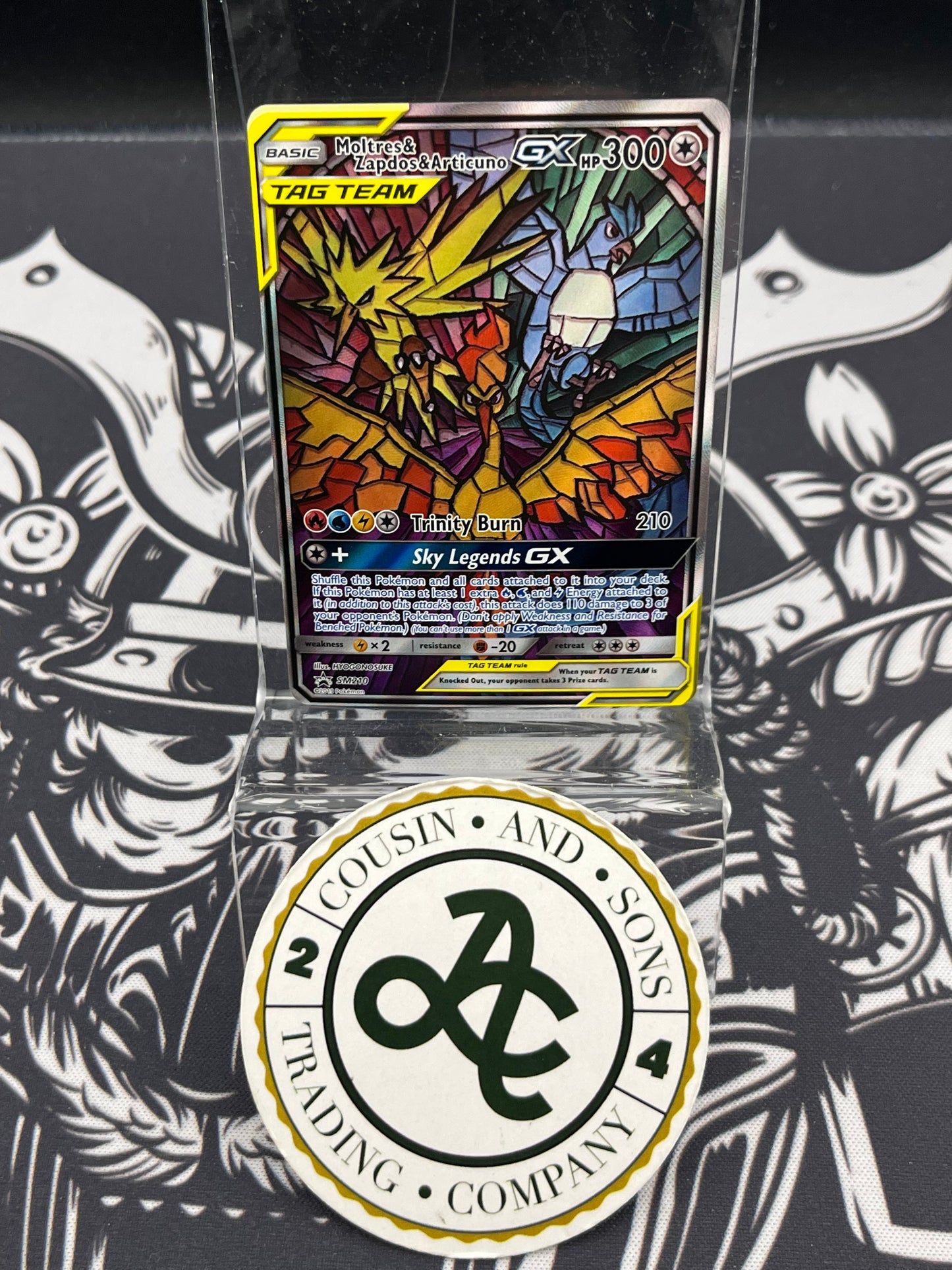 Moltres Zapdos Articuno GX Tag Team SM210 Pokemon Sun Moon Black Star Promo English NM