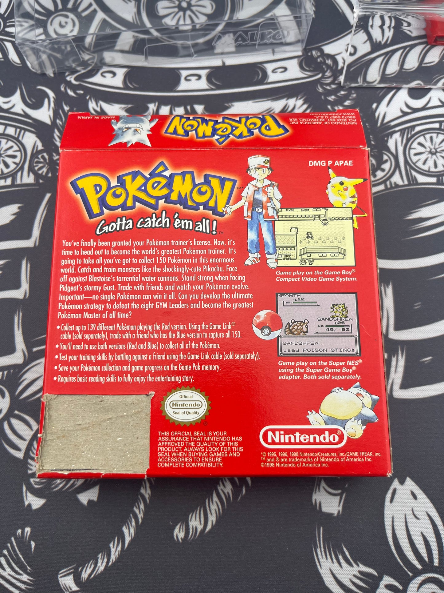 Pokémon Red First Print Gameboy Box Game and Manual