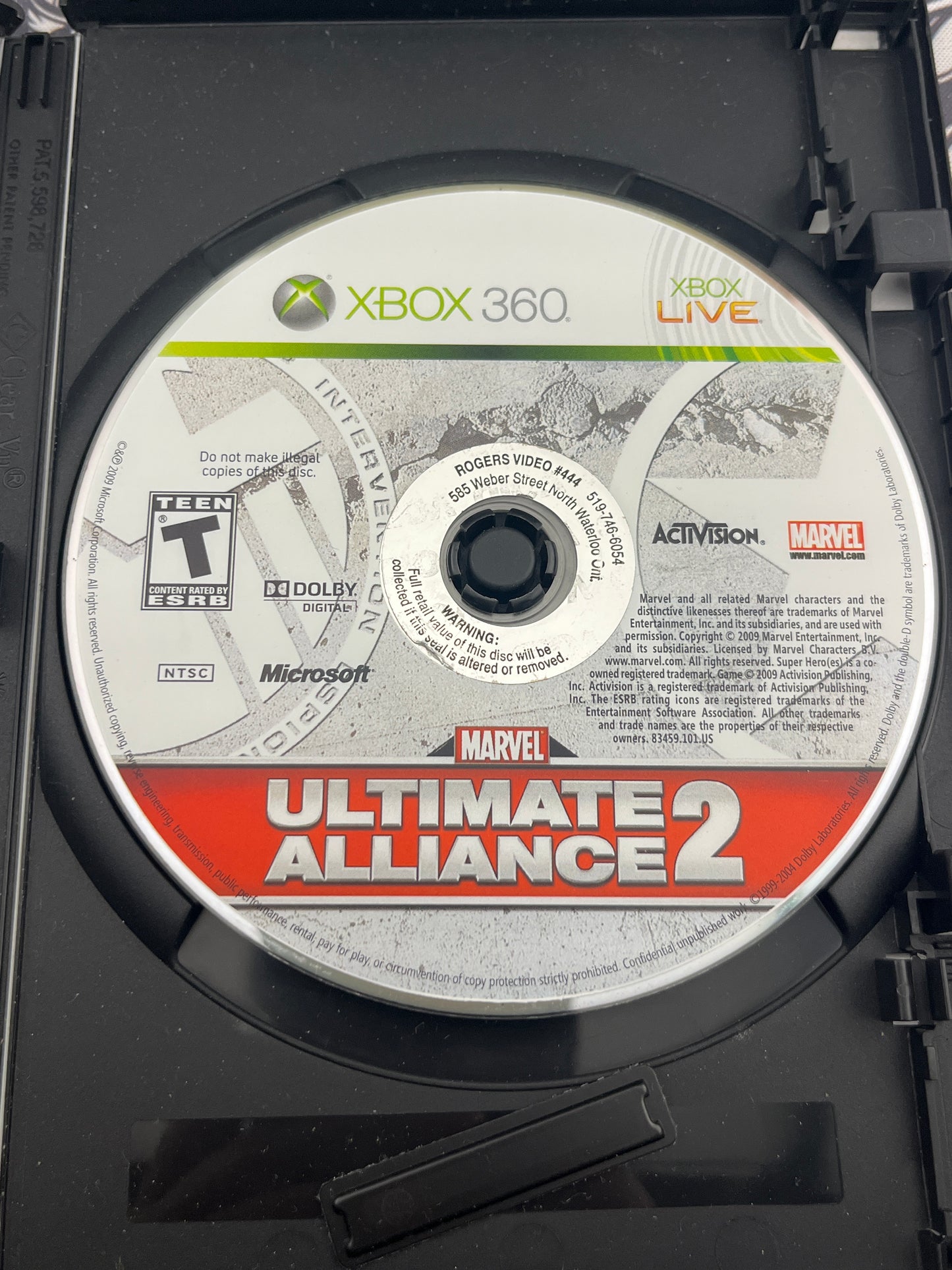 Marvel Ultimate Alliance 2 Xbox 360 Loose