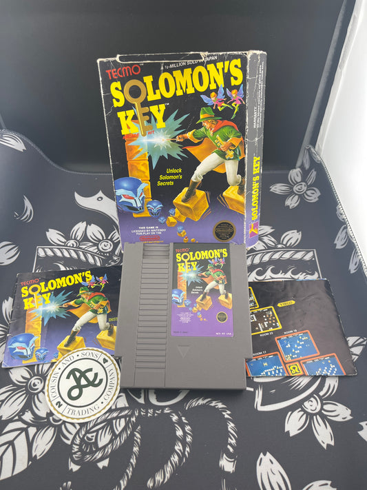 Solomon’s Key NES - Box, manual, Cartridge (broken box)