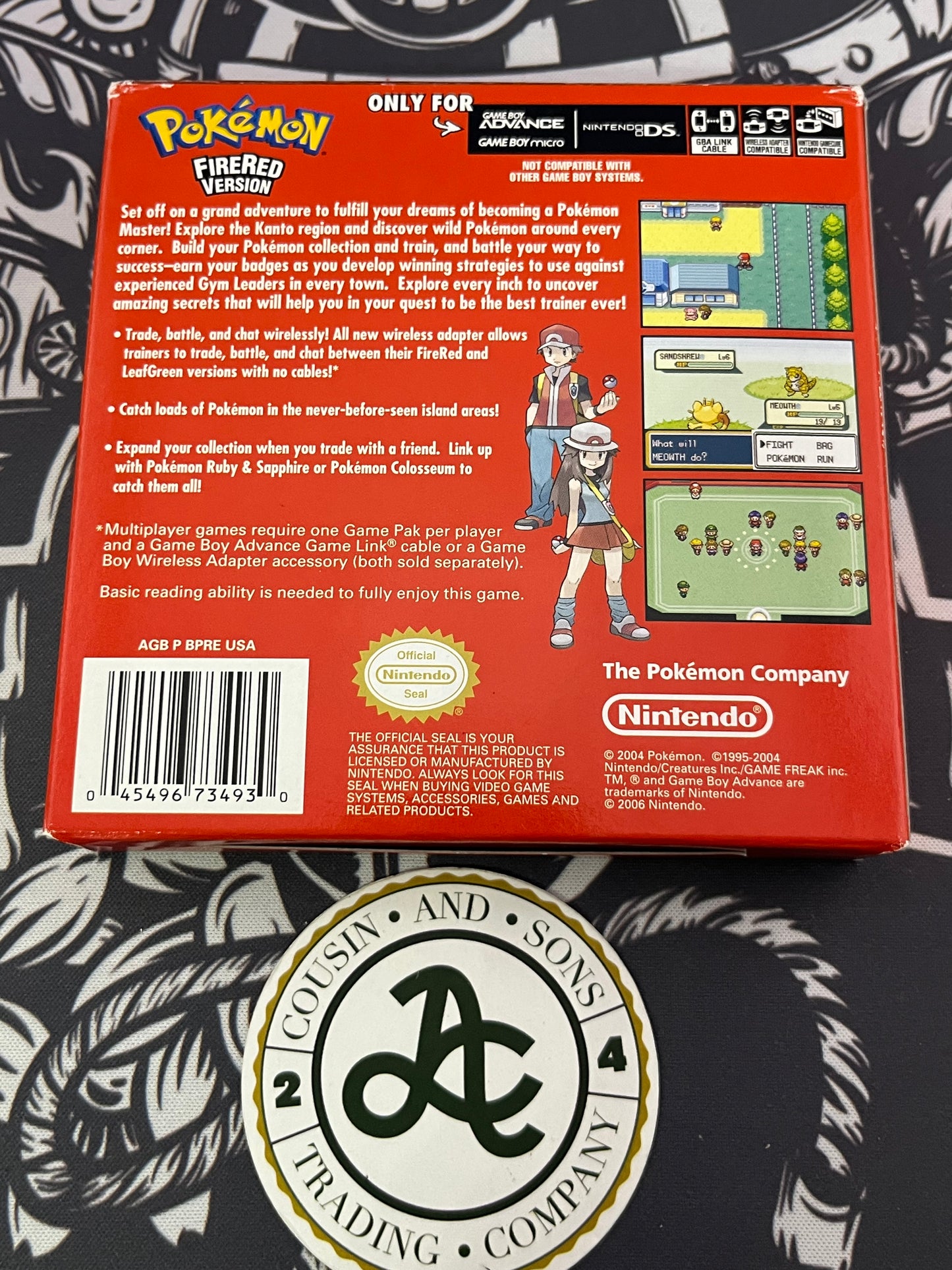 Pokémon FireRed Player Choice Almost CIB