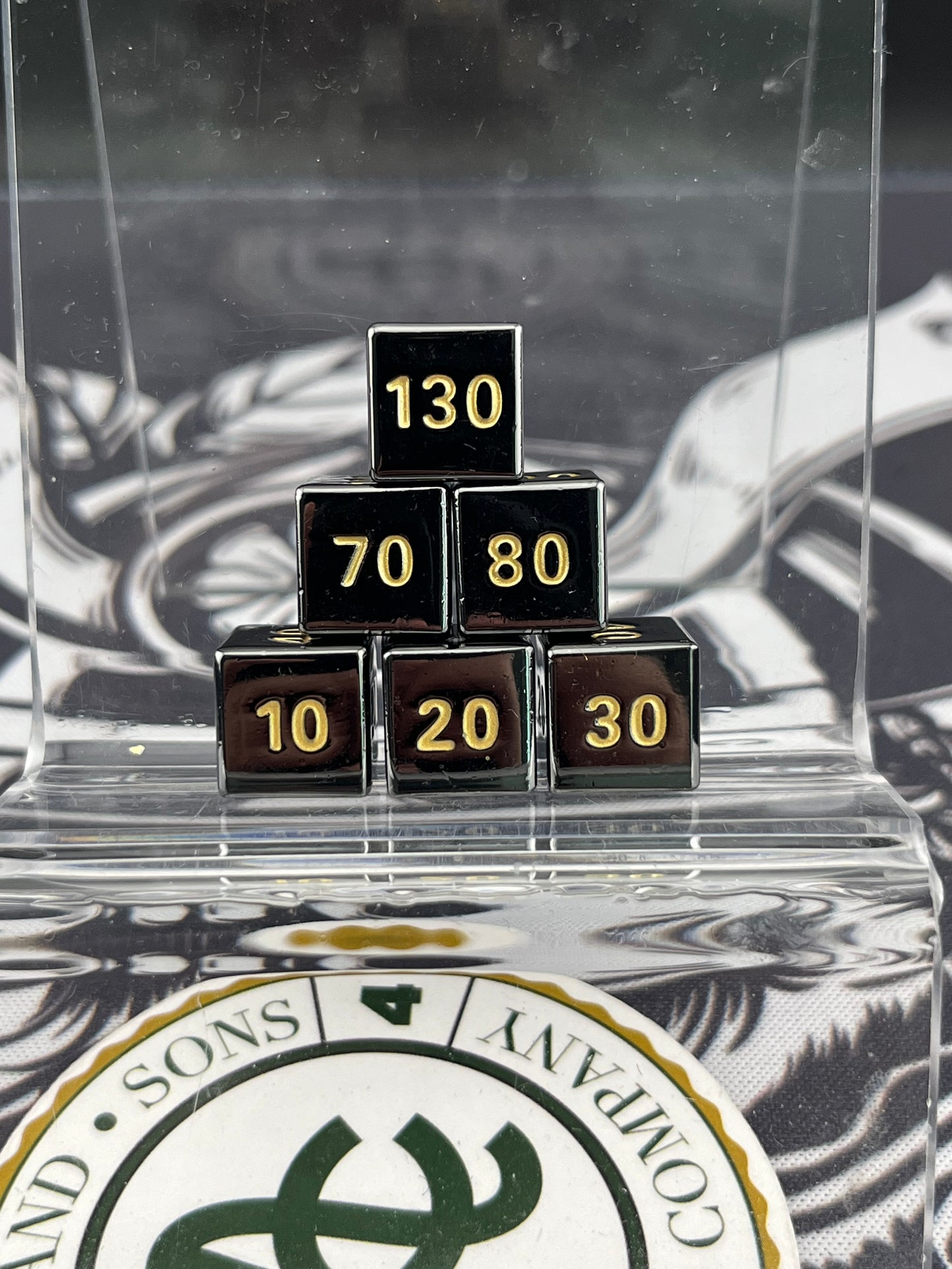 Pokemon Metal Damage Counters (6) gunmetal grey - yellow