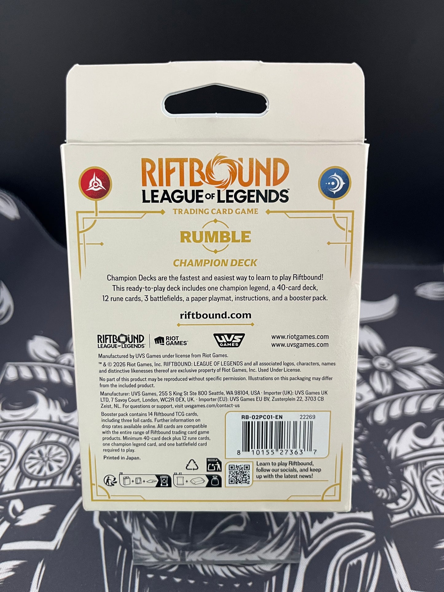 RiftBound League of Legends Spiritforged Rumble Champion Deck BNIB