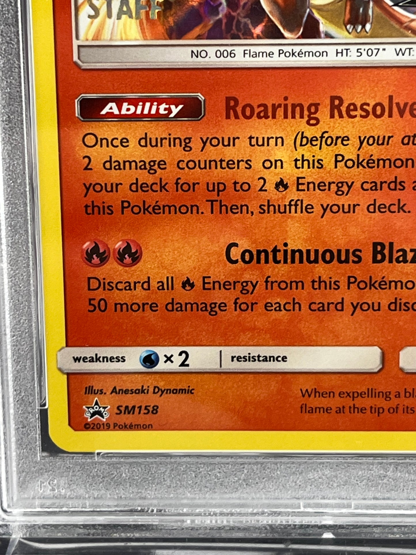 Charizard 2019 PM SM Black Star HOLO Promo Staff PSA 9 Verified