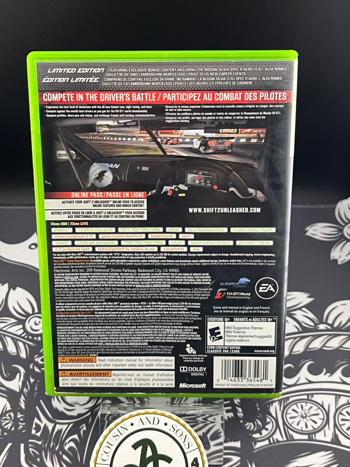 Shift 2 Unleashed Limited Edition Xbox 360 CIB