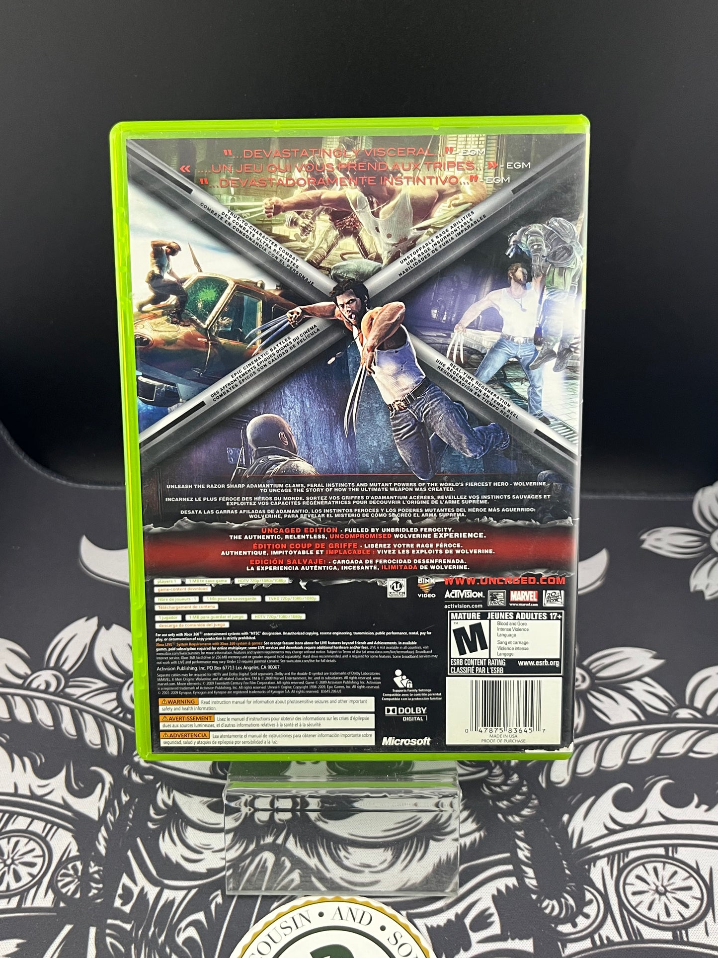 X-Men Origins Wolverine Xbox 360 No Manual