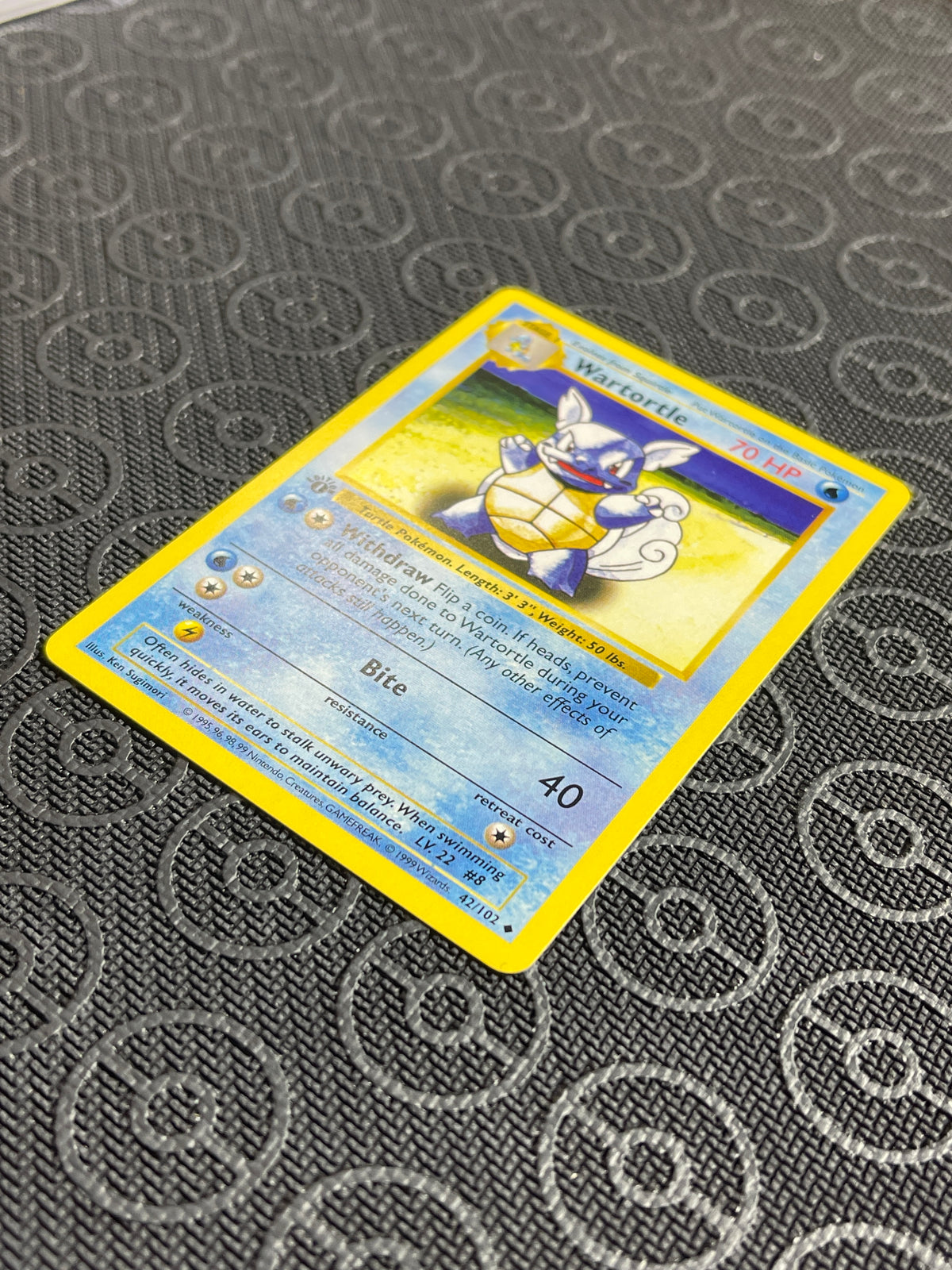 Wartortle- 1st Edition Shadowless Base Set 42/102 NM