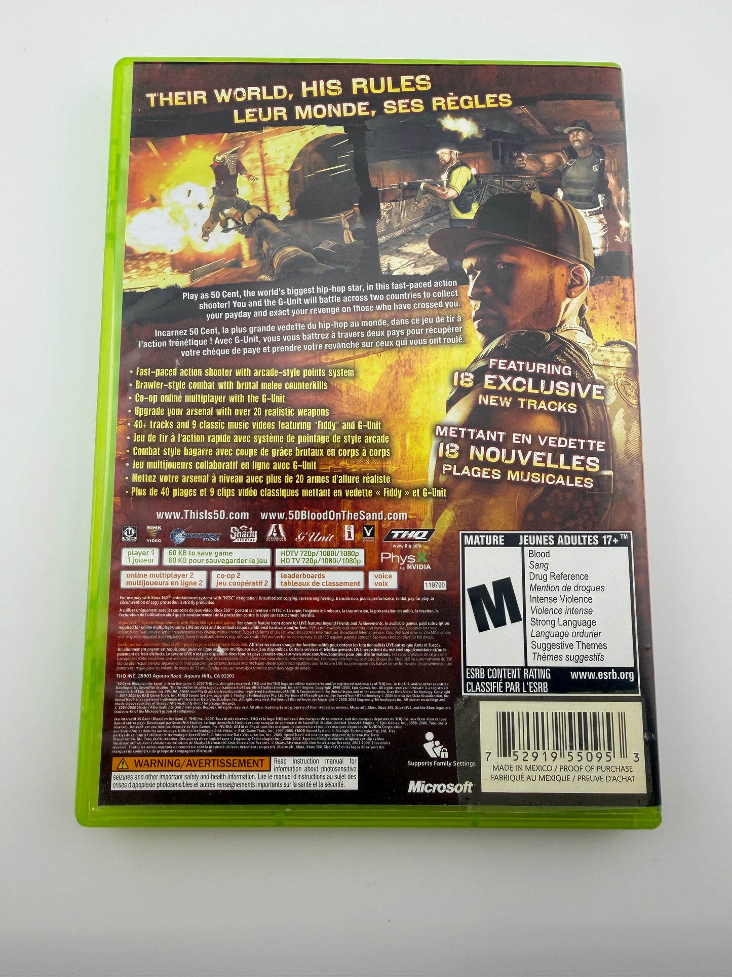 50 Cent: Blood on the Sand Xbox 360 CIB