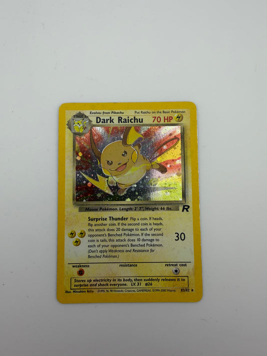 Dark Raichu- Rocket Holo 83/82 MP