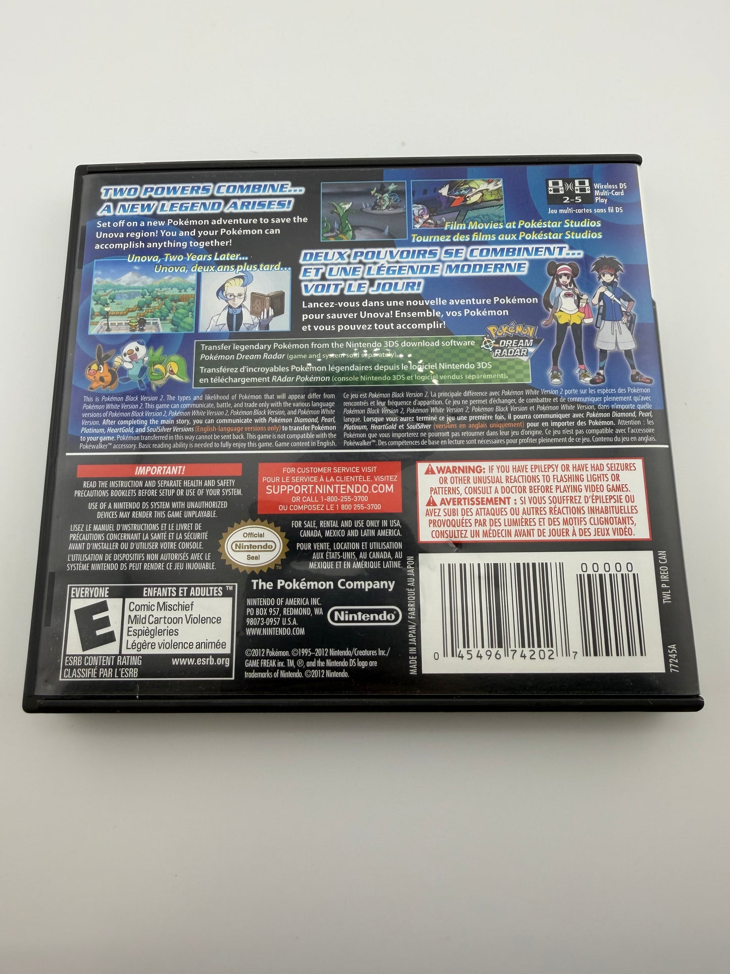 Pokémon Black 2 DS - No Manual