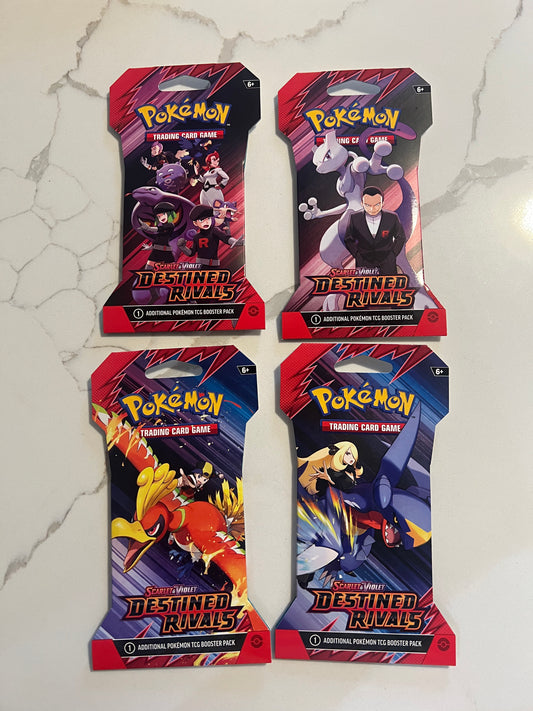 Destined Rivals Full set of 4 Sleeved Booster Packs