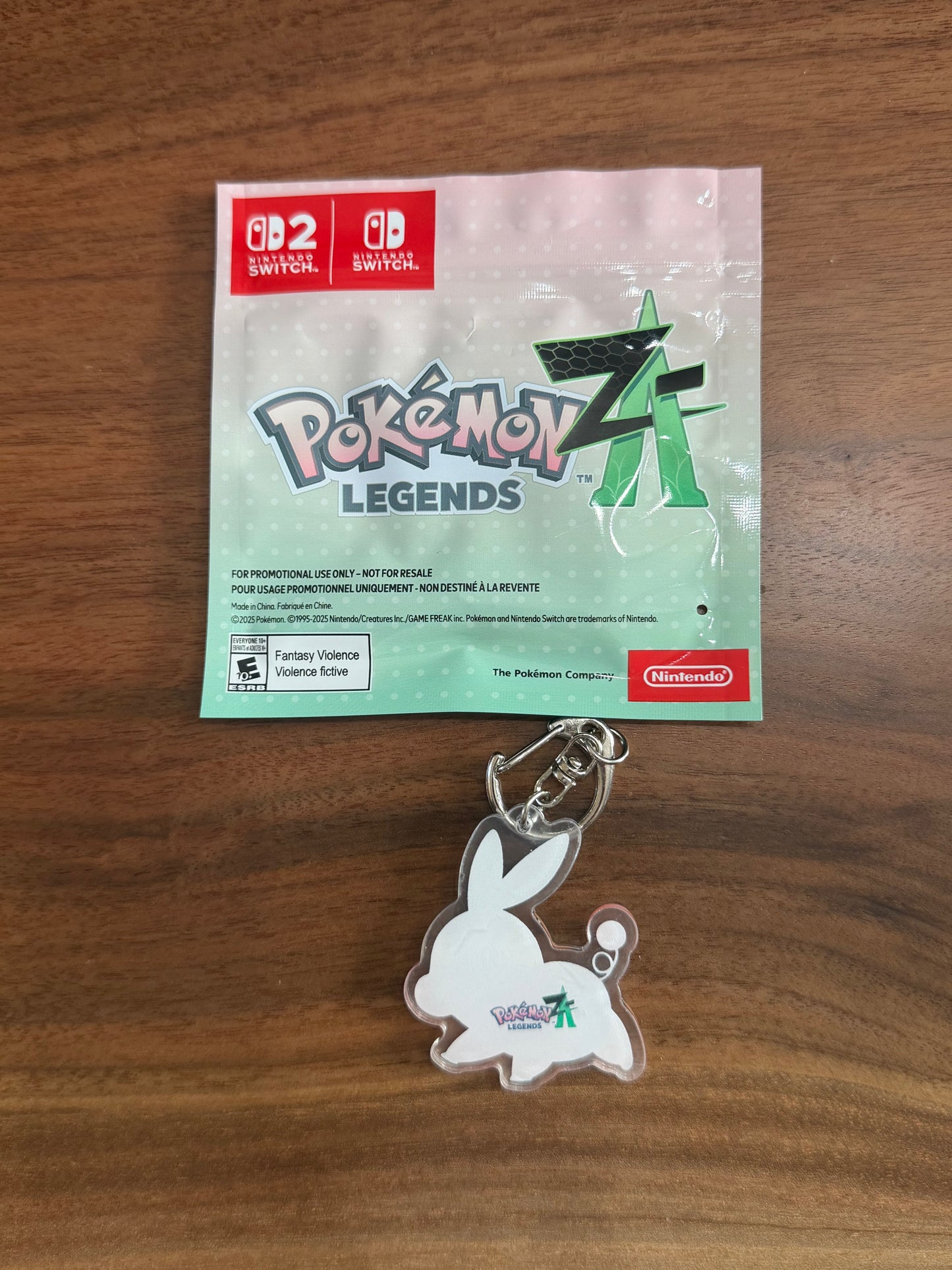 Pokémon Legends ZA Switch 2 Wtih Tepig Keychain