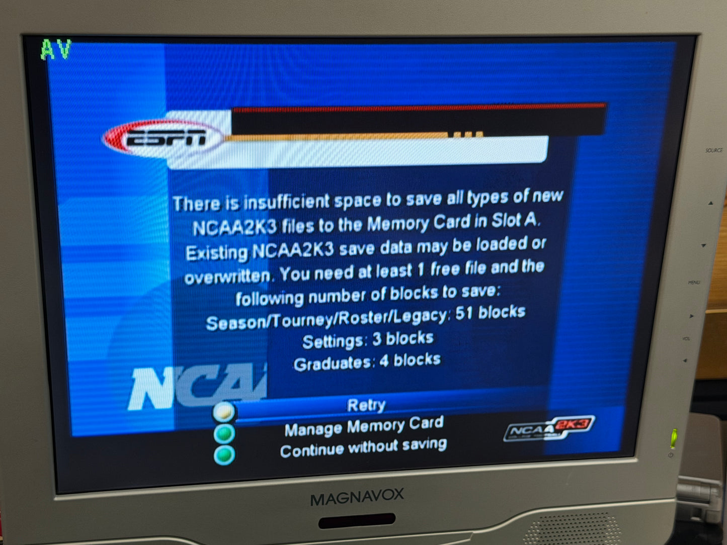 NCAA 2K3 GameCube CIB