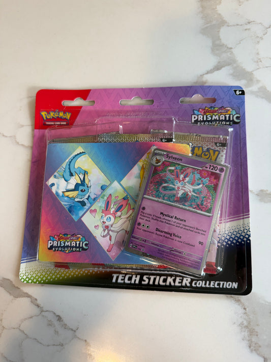 Prismatic Evolution 3 Pack Tech Sticker Collection - Slyveon