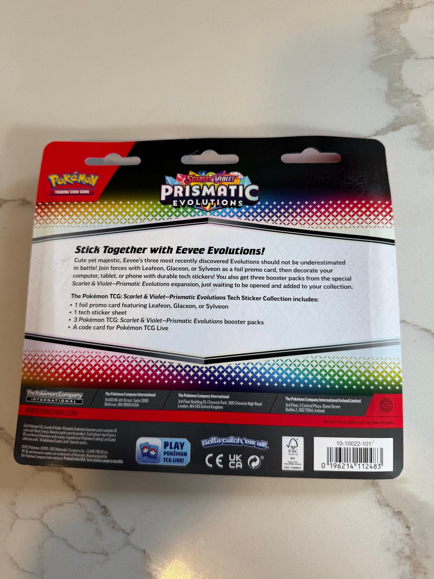 Prismatic Evolution 3 Pack Tech Sticker Collection - Slyveon