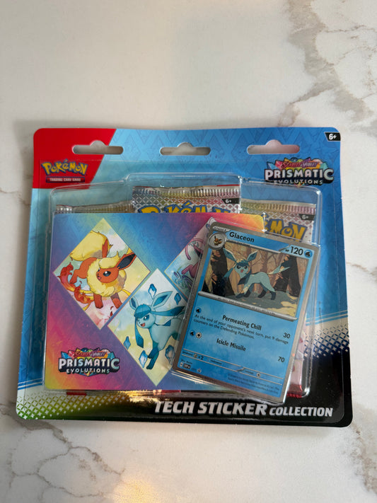 Prismatic Evolution 3 Pack Tech Sticker Collection - Glaceon