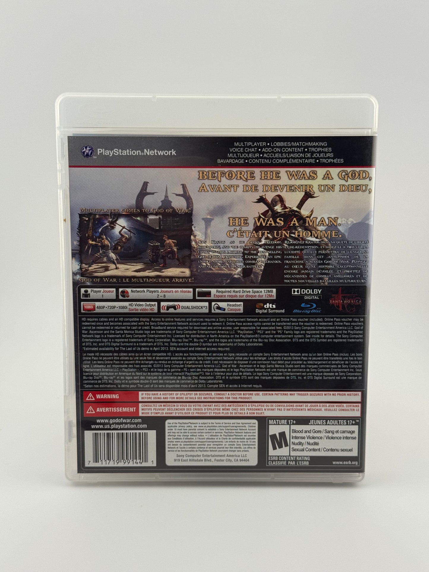 God of War Ascension PS3 CIB