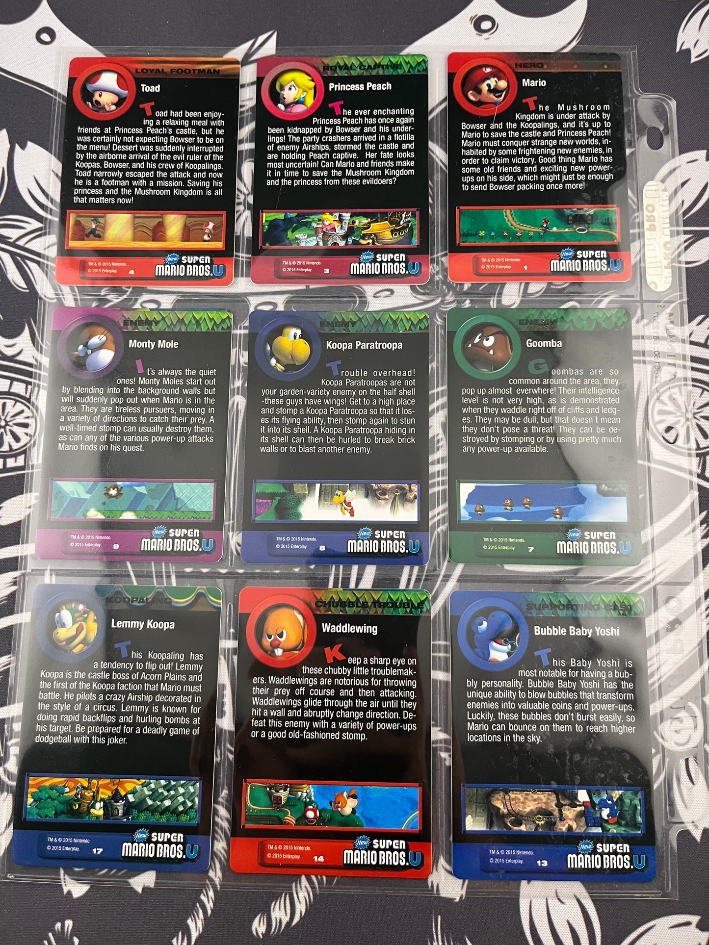 16 Super Mario Bros U Foil Cards
