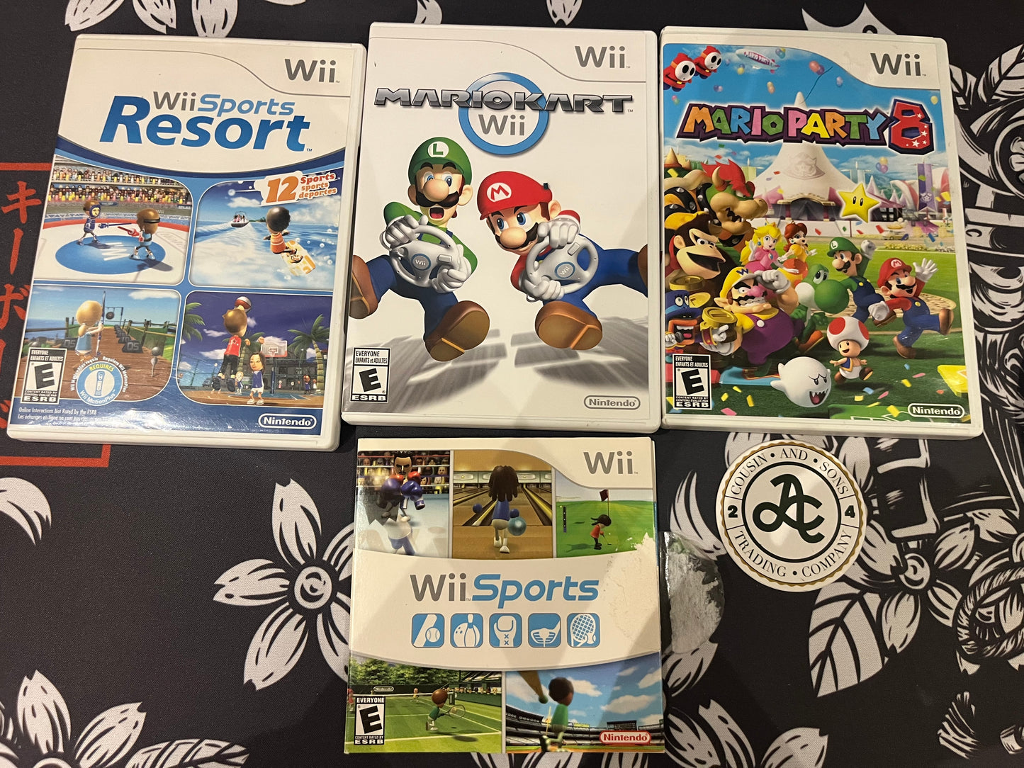 White Wii with 4 games