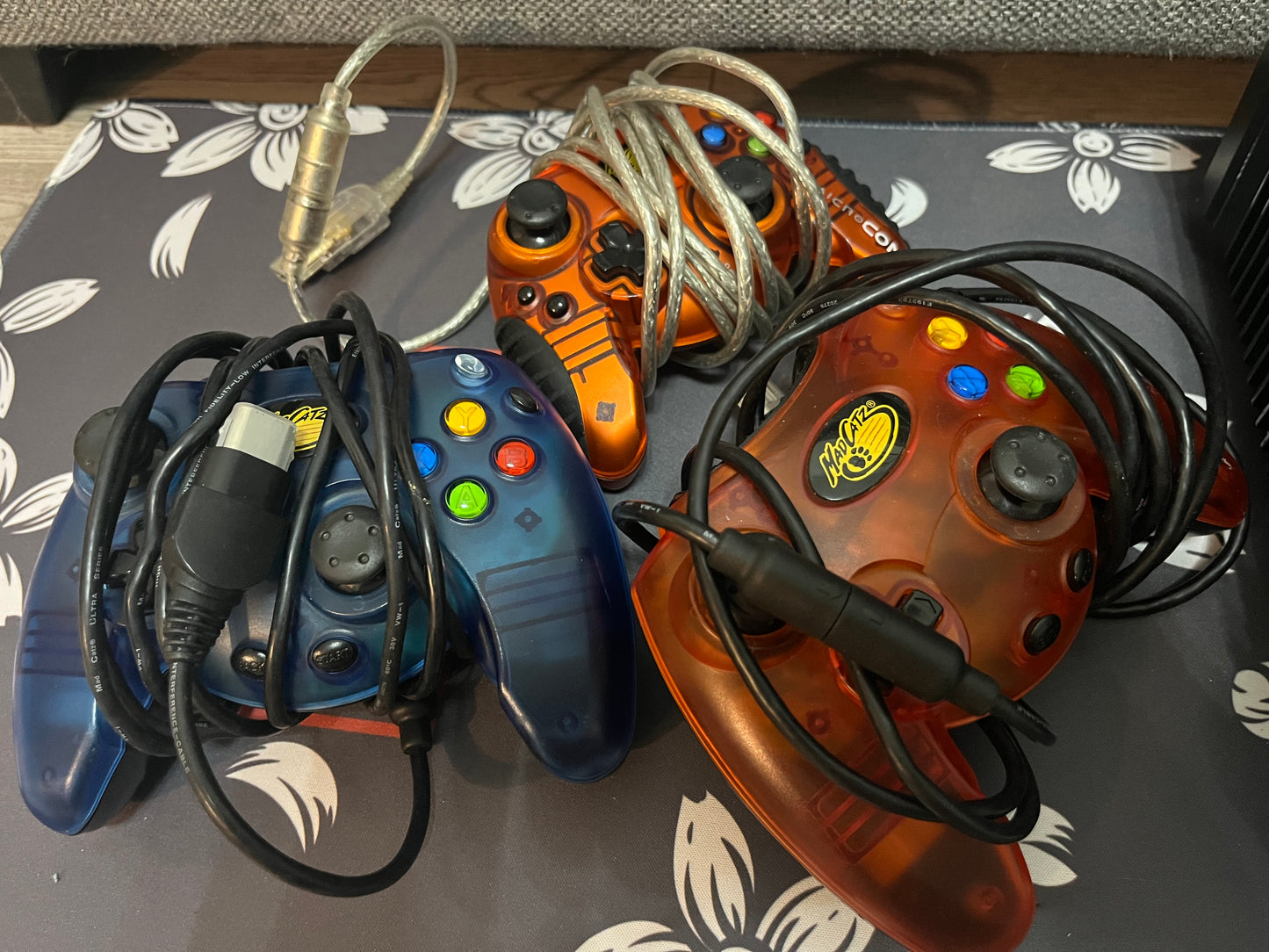 Xbox with 6 games and 3 third party controllers