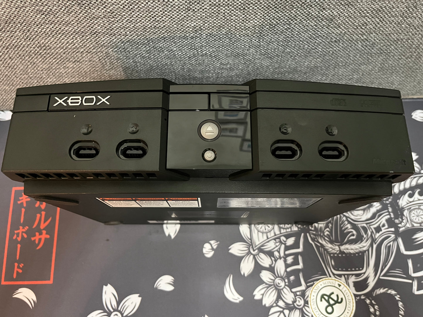 Xbox with 6 games and 3 third party controllers