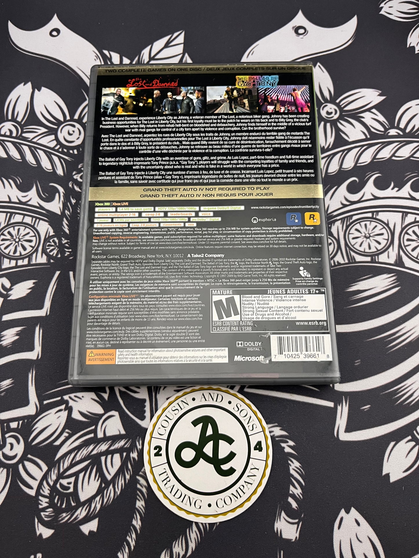 Grand Theft Auto Episodes from Liberty City Xbox 360 CIB Map