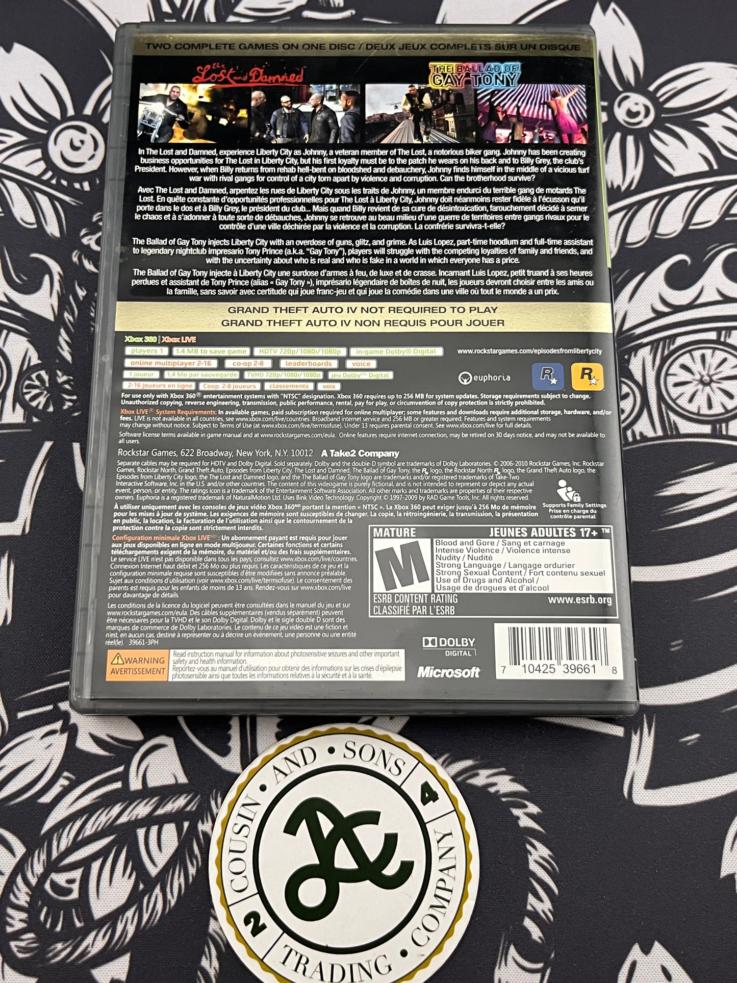 Grand Theft Auto Episodes from Liberty City No Map CIB Xbox 360