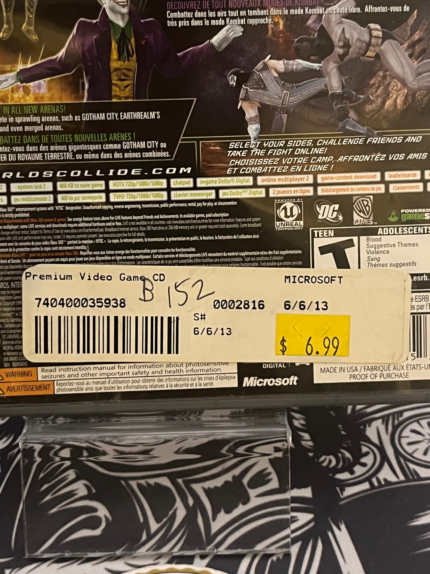 Mortal Kombat vs Dc Xbox 360 CIB