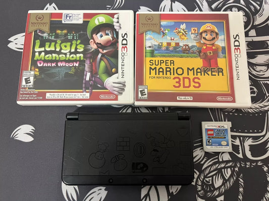 New Nintendo 3DS Super Mario Black Edition Nintendo 3DS Bundle Tested + 3 Games